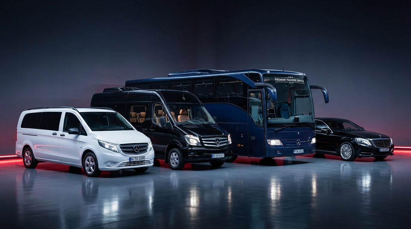 Complete Transfer Vehicle Fleet Our professional transportation fleet!